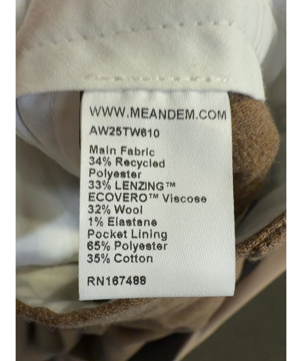 ME + EM camel Very Wide-Leg Trouser, size UK 6 — label