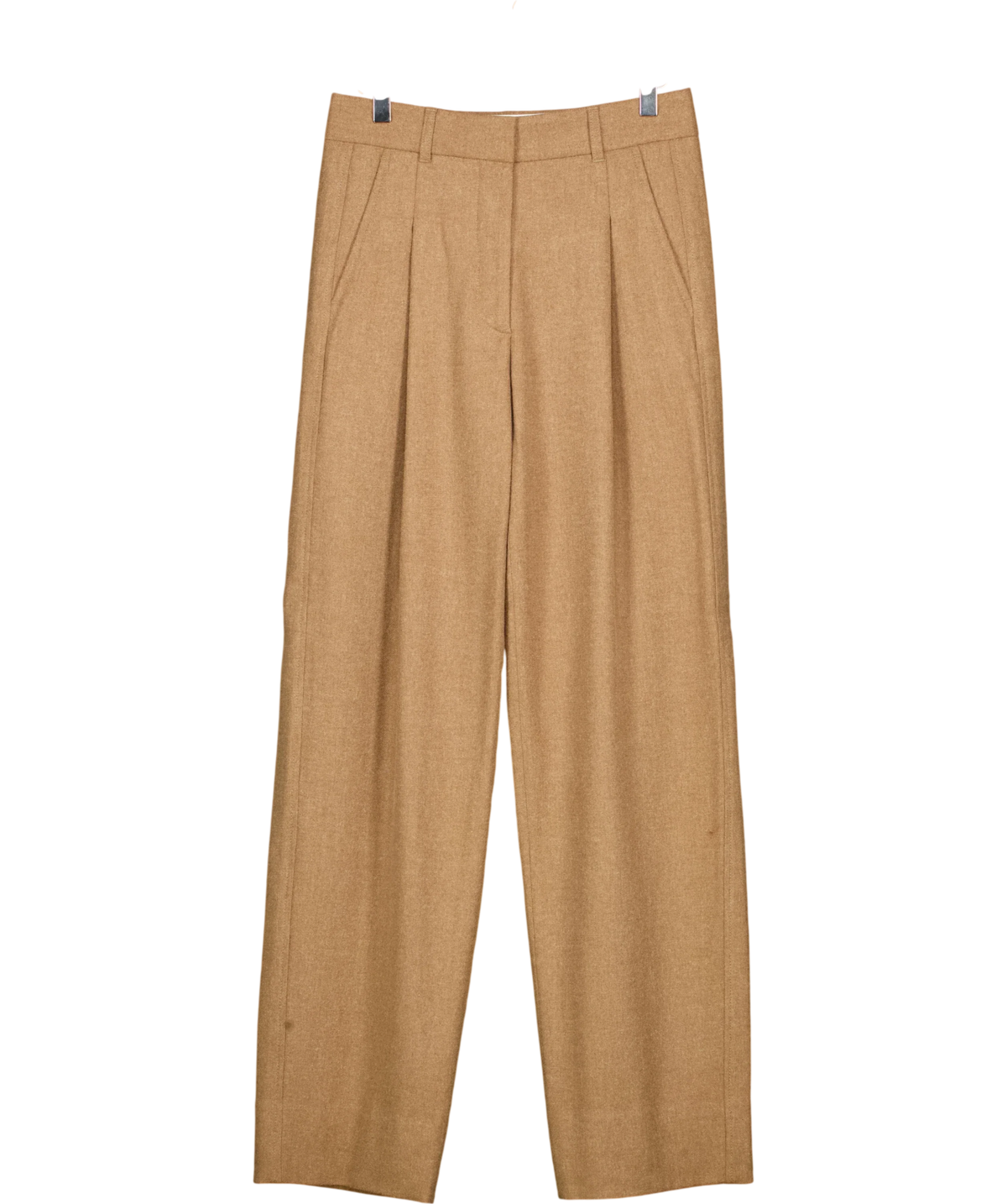 ME + EM camel Very Wide-Leg Trouser, size UK 6 — front