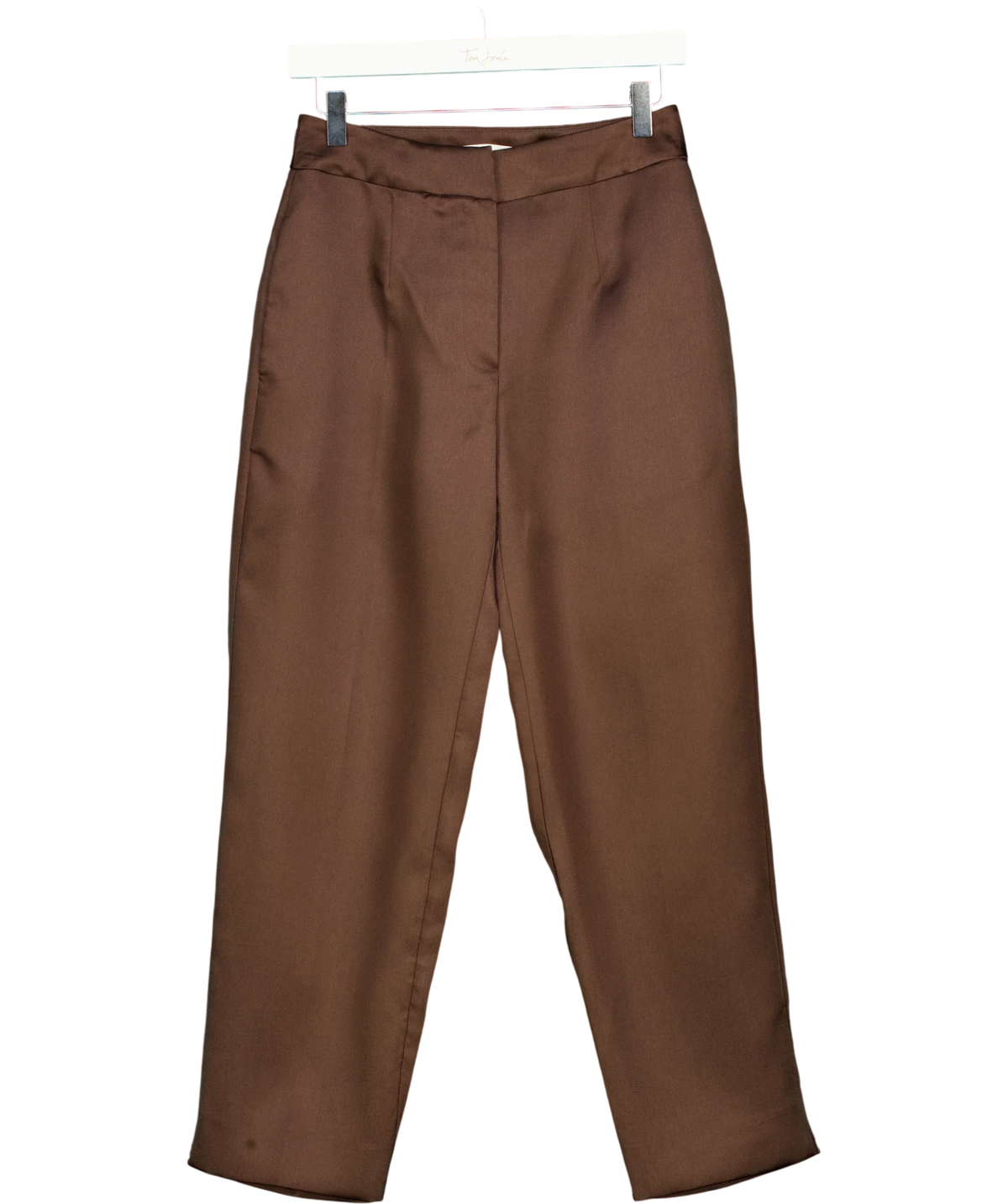 Phase Eight Brown Ivy Brown Satin Trousers, size UK 8 — front