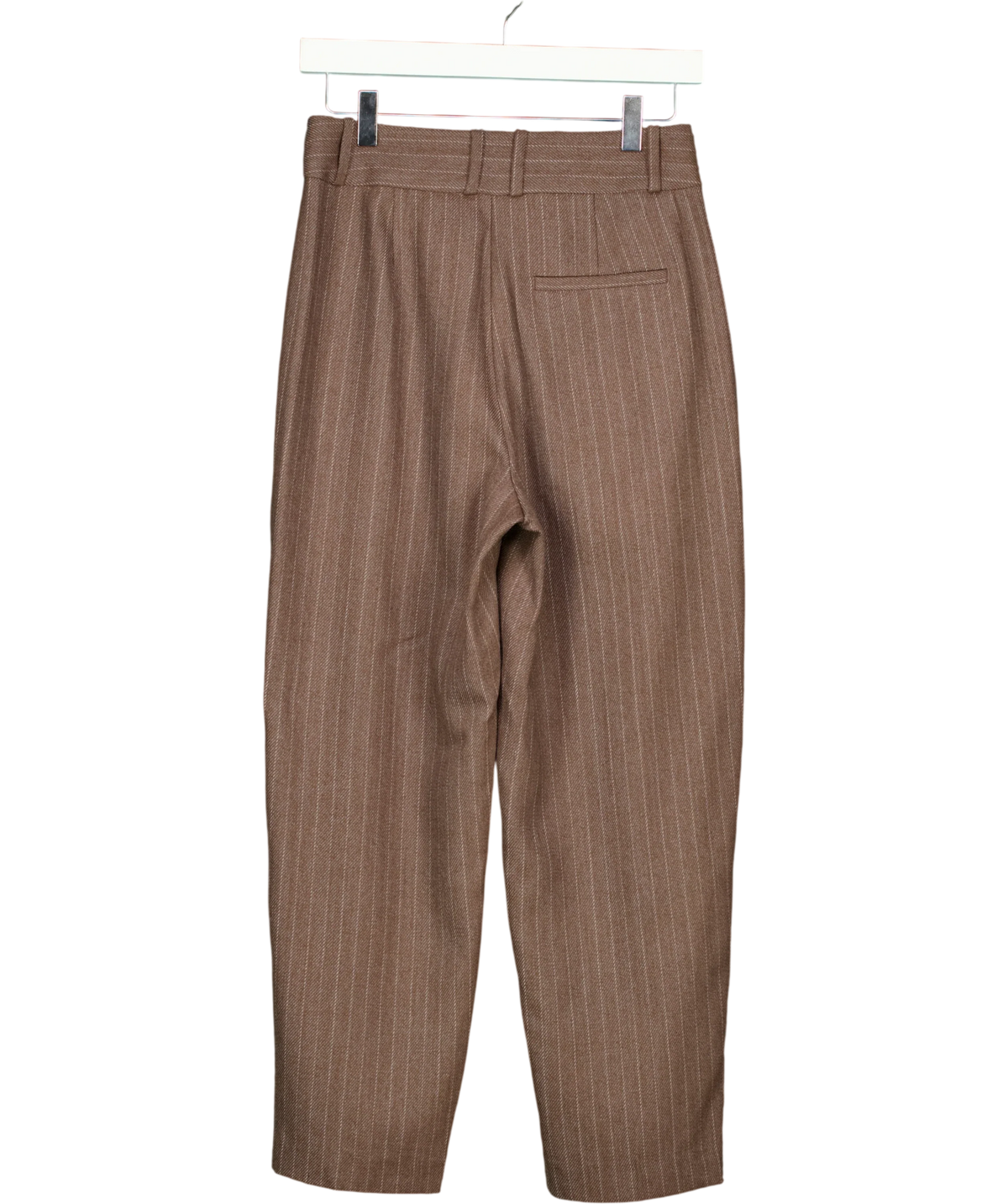 Tabitha Simmons Brown x Next wool blend pinstripe trousers, size UK 6 — back