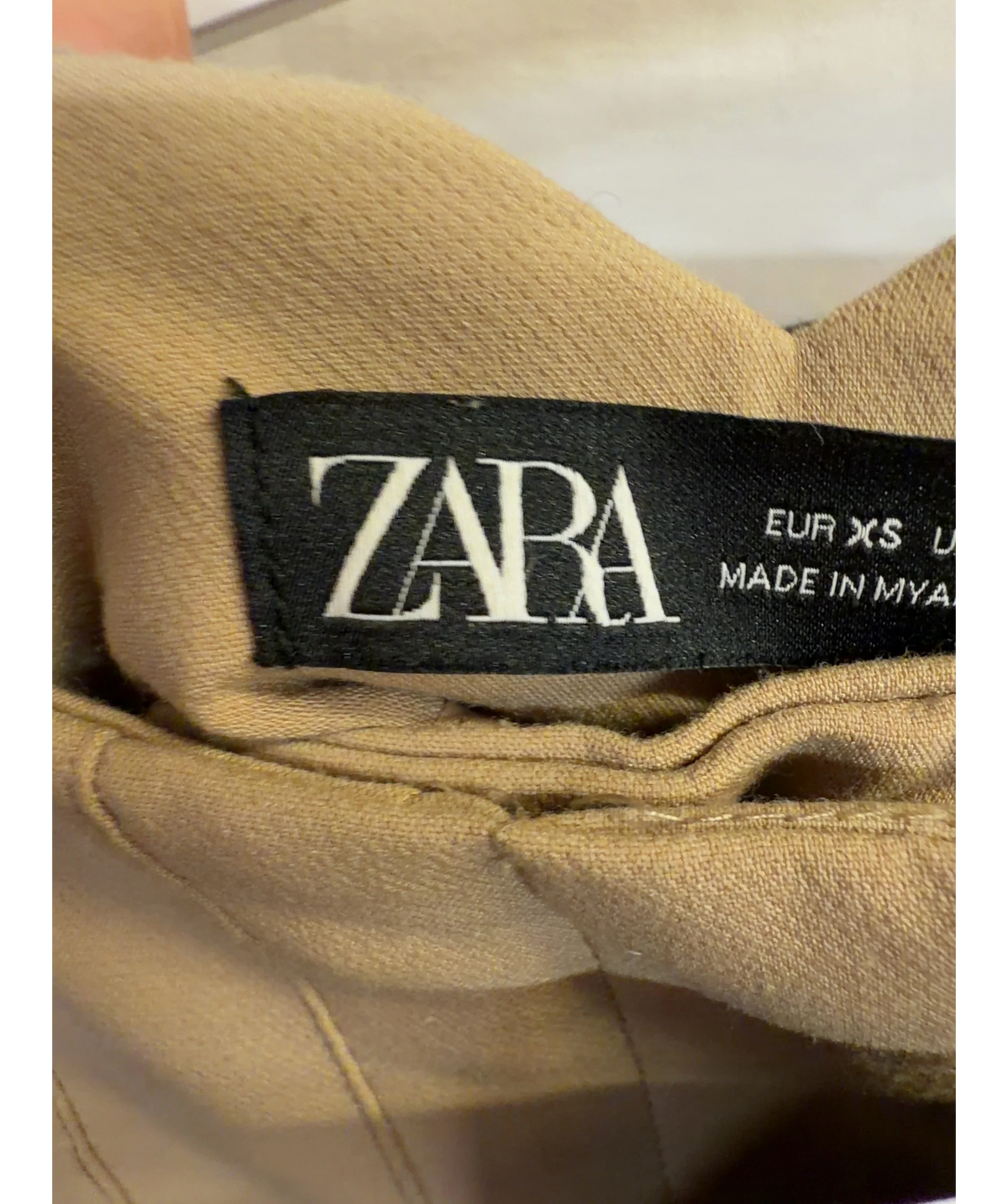 ZARA Beige Colour, size UK XS — detail