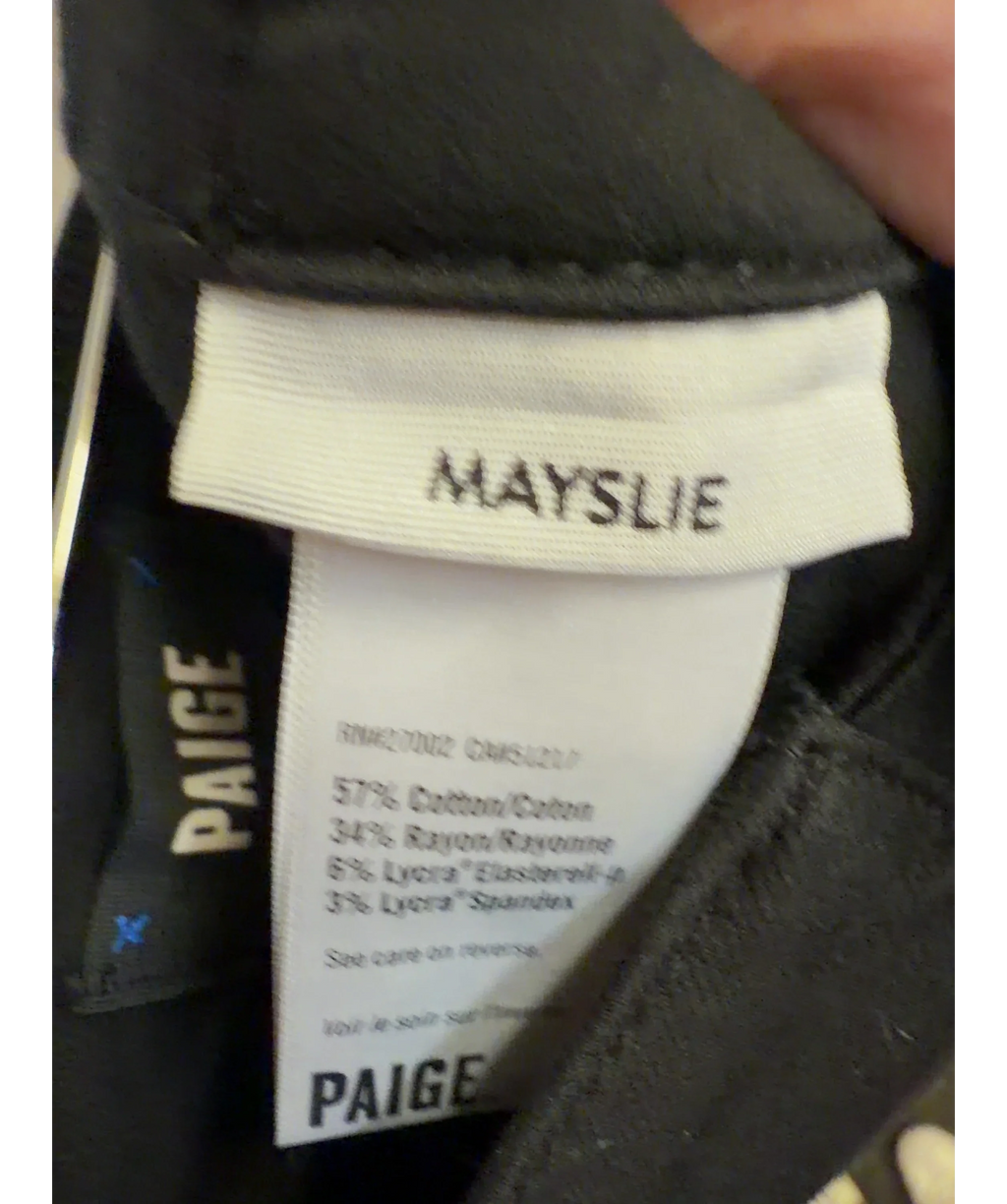 PAIGE Black Mayslie Utility/Lifestyle Collection, size W25 — label