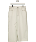 Bouguessa White midi skirt, size UK L — front