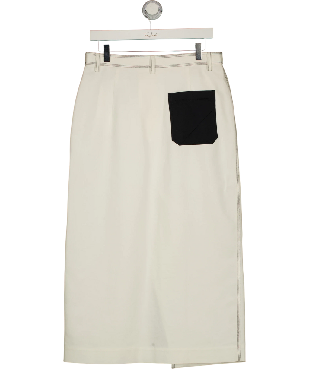 Bouguessa White midi skirt, size UK L — back