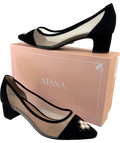 ATANA Black Fiorellini Pump Mesh 45, size UK 7.5 EU 41.5 👞 — front