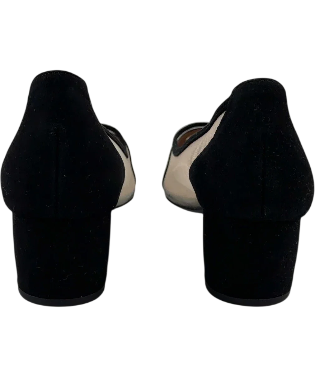 ATANA Black Fiorellini Pump Mesh 45, size UK 7.5 EU 41.5 👞 — back