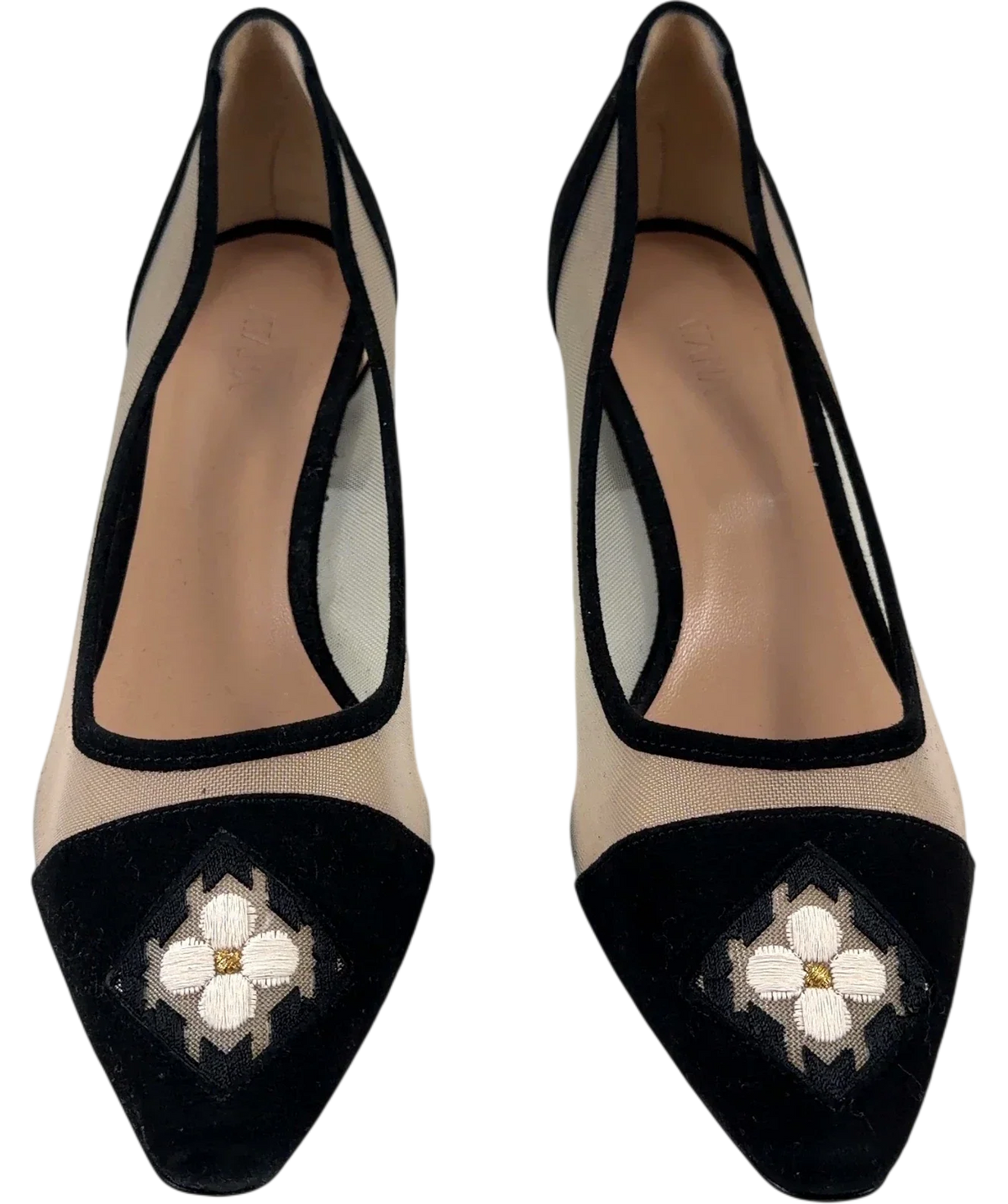 ATANA Black Fiorellini Pump Mesh 45, size UK 7.5 EU 41.5 👞 — detail