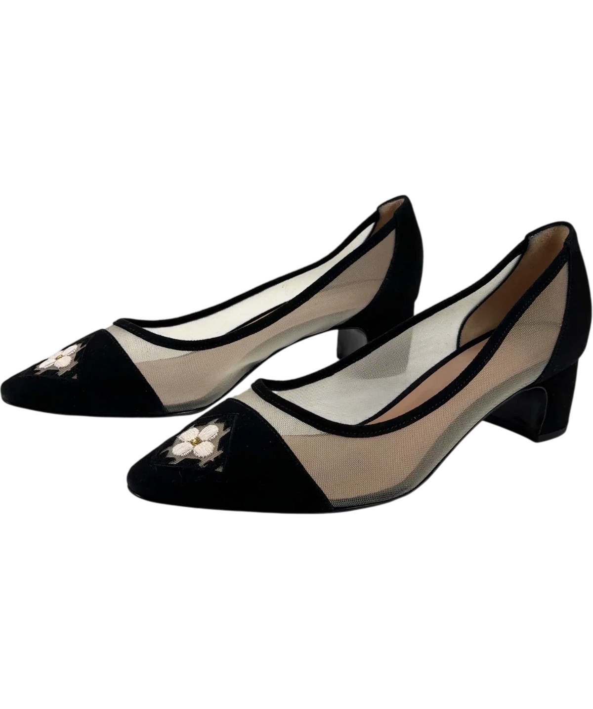ATANA Black Fiorellini Pump Mesh 45, size UK 7.5 EU 41.5 👞 — label