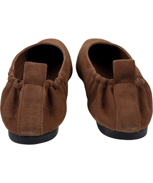 A.EMERY Brown Brie Suede Ballet Flats, size UK 3 EU 36 👠 — back