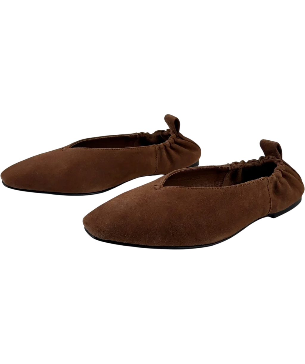 A.EMERY Brown Brie Suede Ballet Flats, size UK 3 EU 36 👠 — label