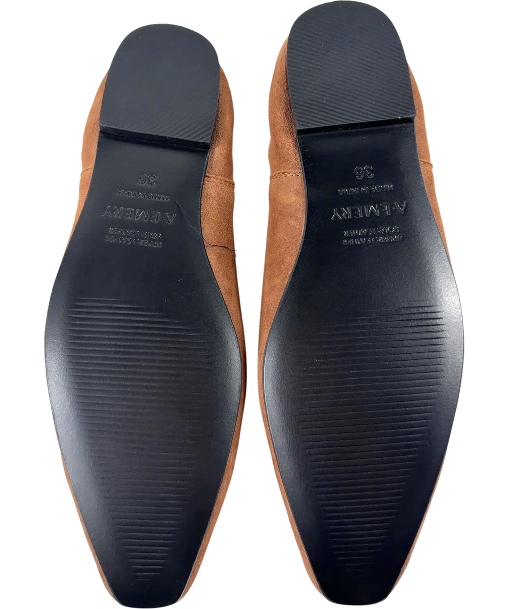 A.EMERY Brown Brie Suede Ballet Flats, size UK 3 EU 36 👠 — view 8