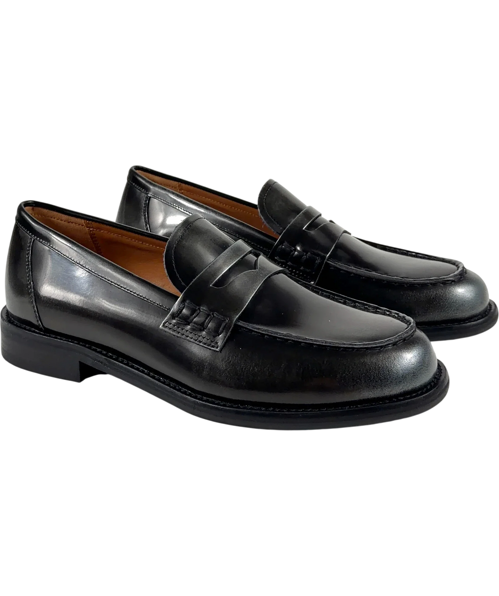 Vagabond Black Linn Penny Loafers, size UK 5 EU 38 👠 — front