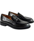 Vagabond Black Linn Penny Loafers, size UK 5 EU 38 👠 — front