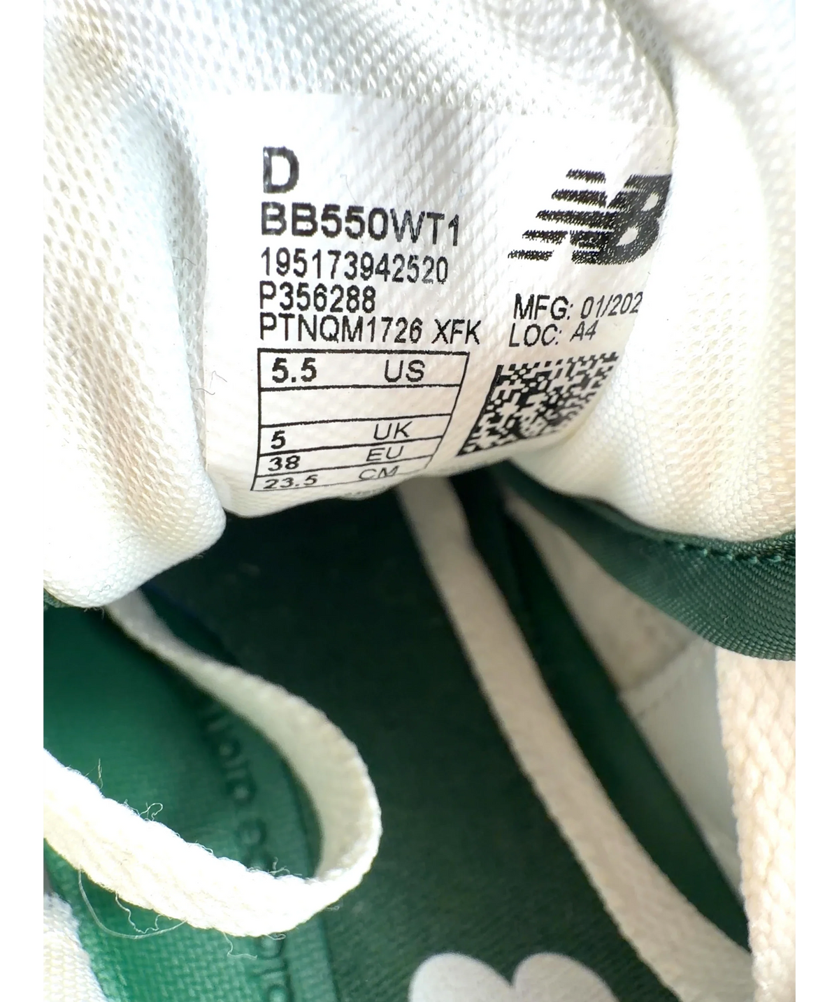 New Balance White Colour, size UK 5 EU 38 👠 — fabric detail