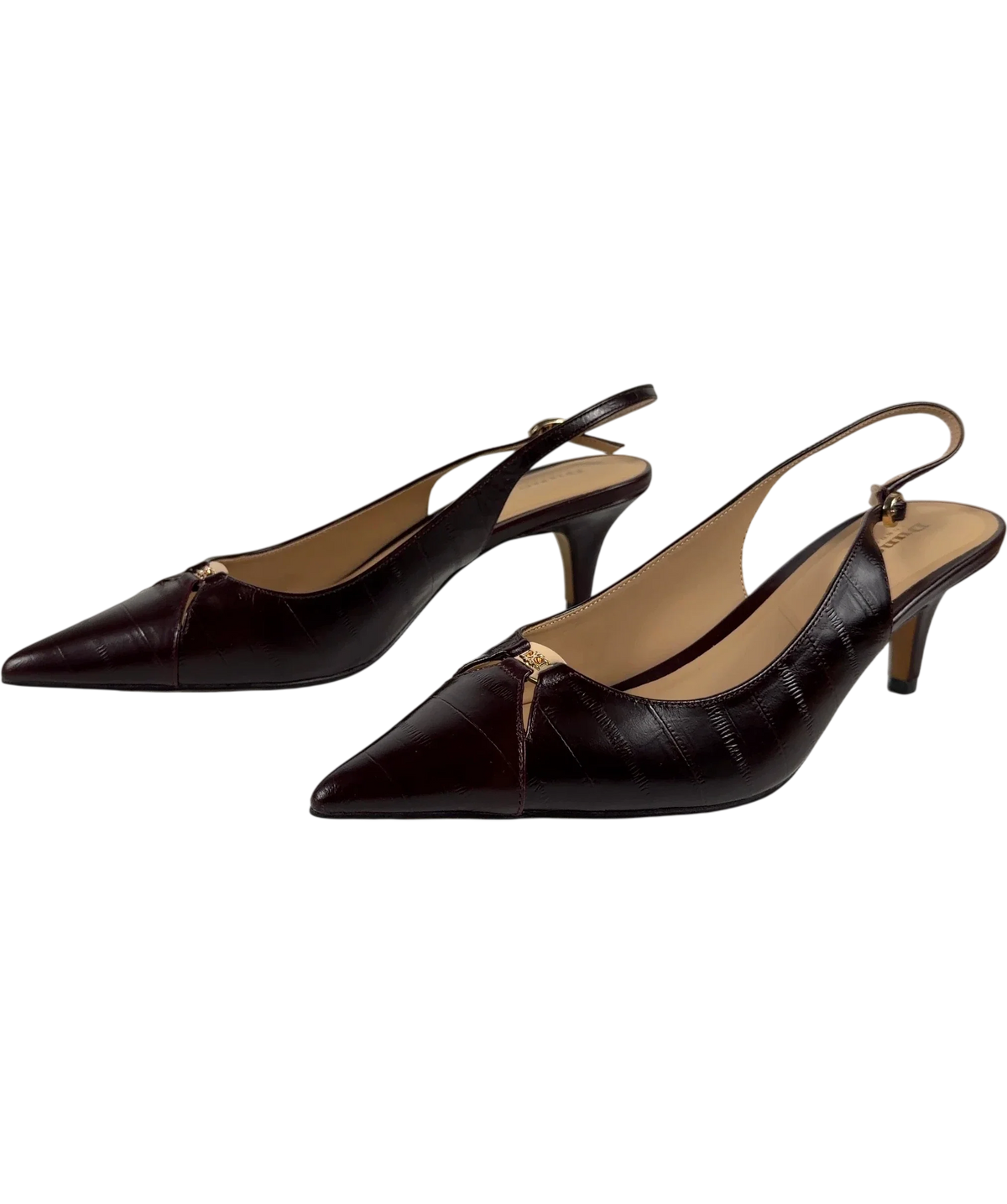 Dune burgundy SLINGBACK, size UK 8 EU 41 👠 — label