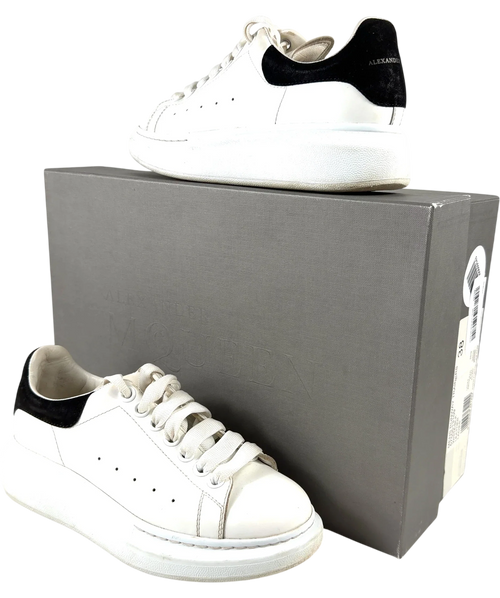 Alexander McQueen White Oversized Leather Sneakers, size UK 5 EU 38 👠 — front
