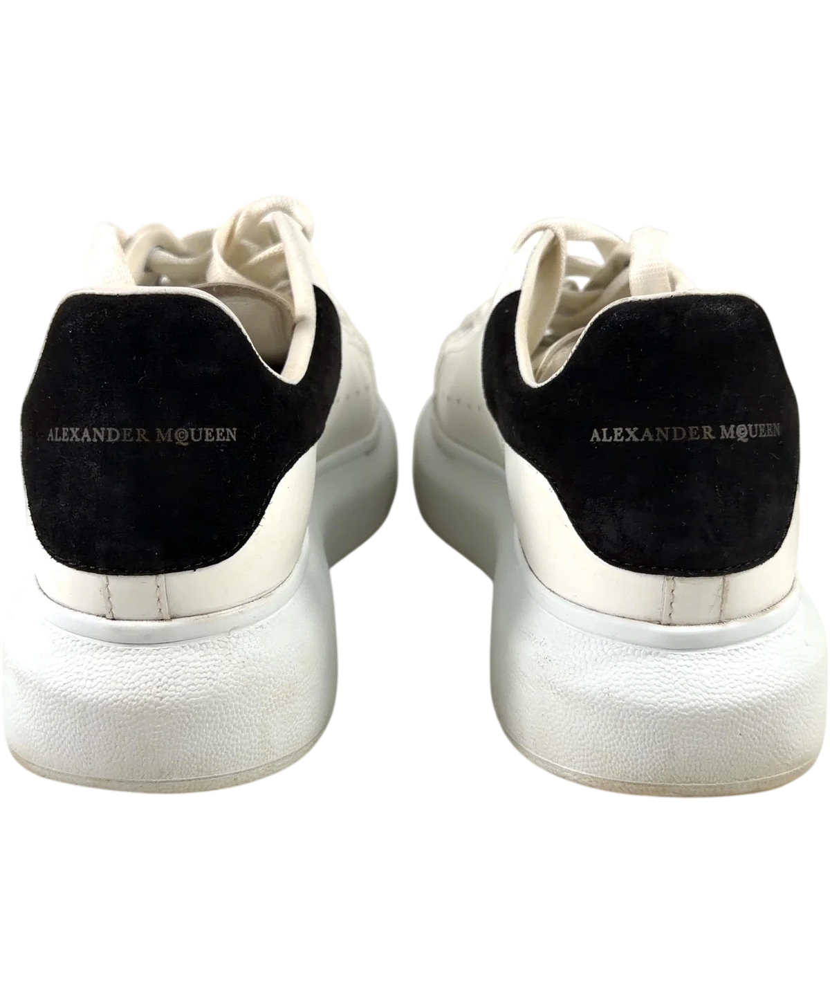Alexander McQueen White Oversized Leather Sneakers, size UK 5 EU 38 👠 — back