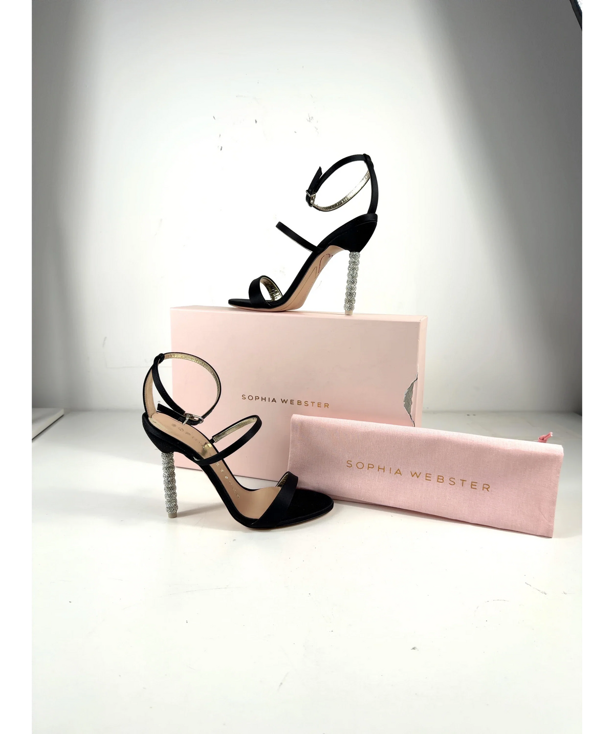 Sophia Webster Black Rosalind Crystal Sandal, size UK 4 EU 37 👠 — additional view