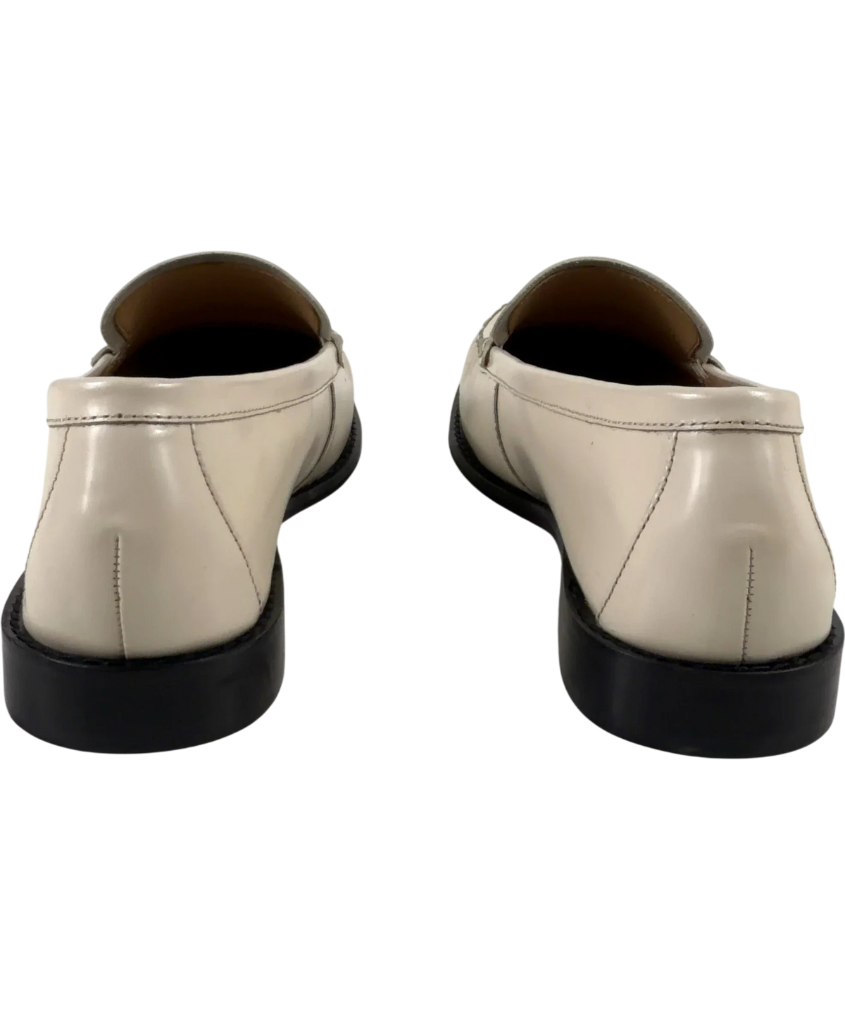 The White Company cream RUCHED LEATHER LOAFER, size UK 7.5 EU 41.5 👞 — back