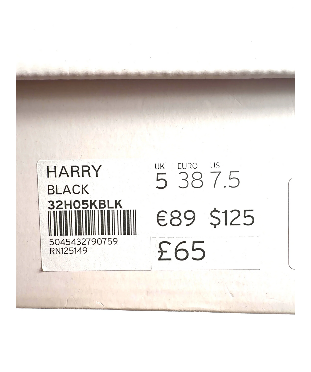 TOPSHOP Black HARRY, size UK 5 EU 38 👠 — fabric detail