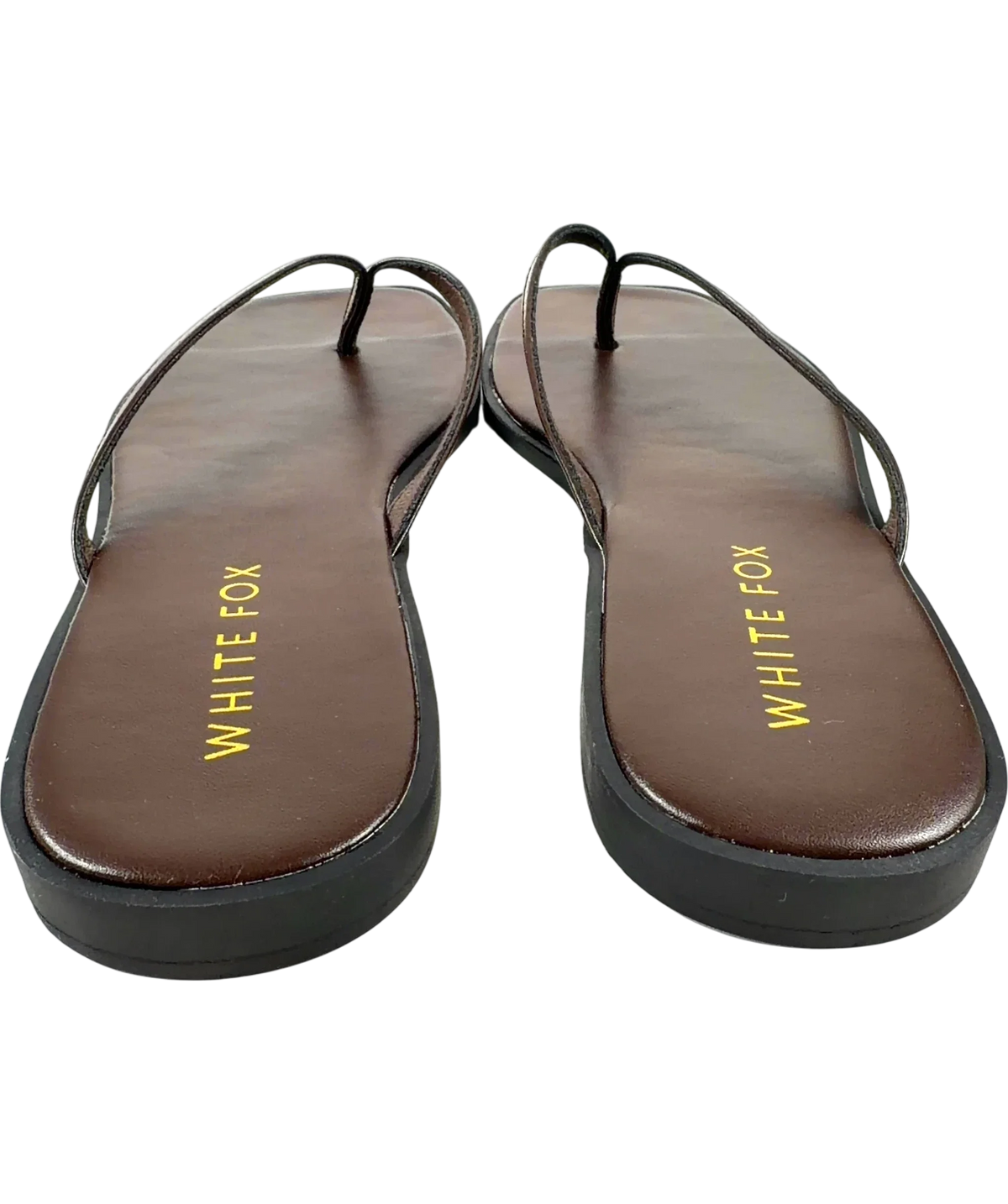 WHITE FOX Brown The Breccan Thong Sandals, size UK 9 EU 42 👠 — back