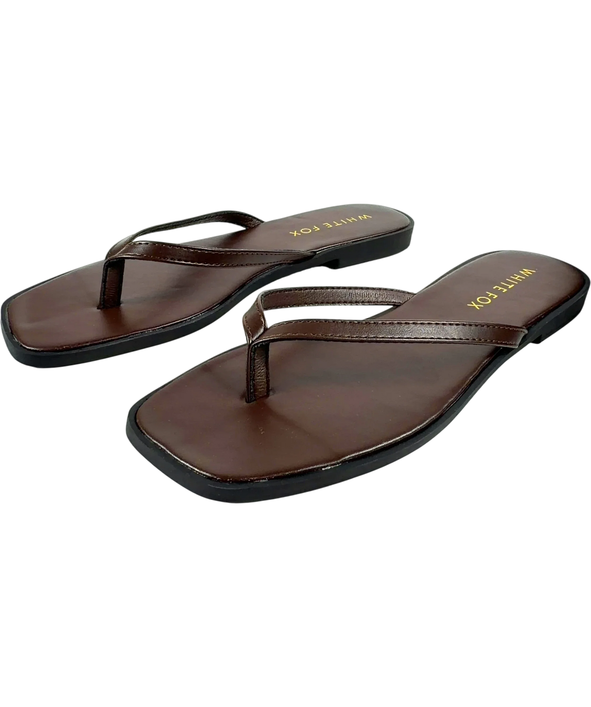 WHITE FOX Brown The Breccan Thong Sandals, size UK 9 EU 42 👠 — label