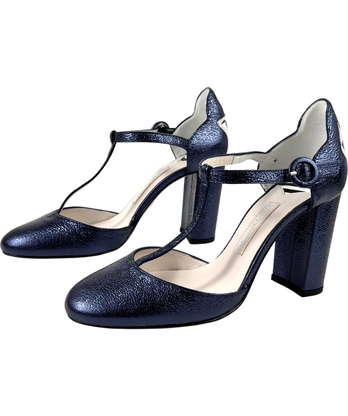 lulu guinness Blue Camille T-bar, size UK 5 EU 38 👠 — label