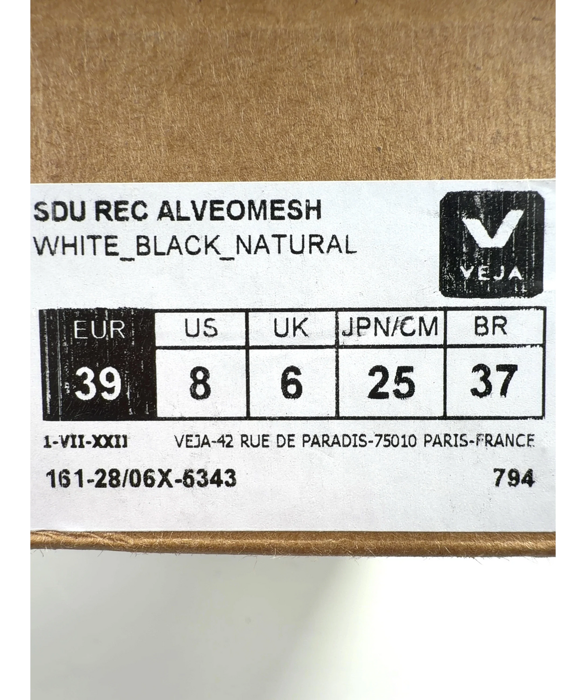 VEJA White SDU Alveomesh, size UK 6 EU 39 👠 — fabric detail