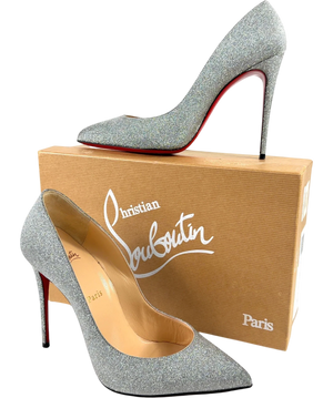 Christian Louboutin Pigalle Follies 100 Metallic Heels UK 6