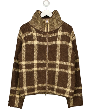 4th & Reckless Brown Plaid Cardigan UK 8