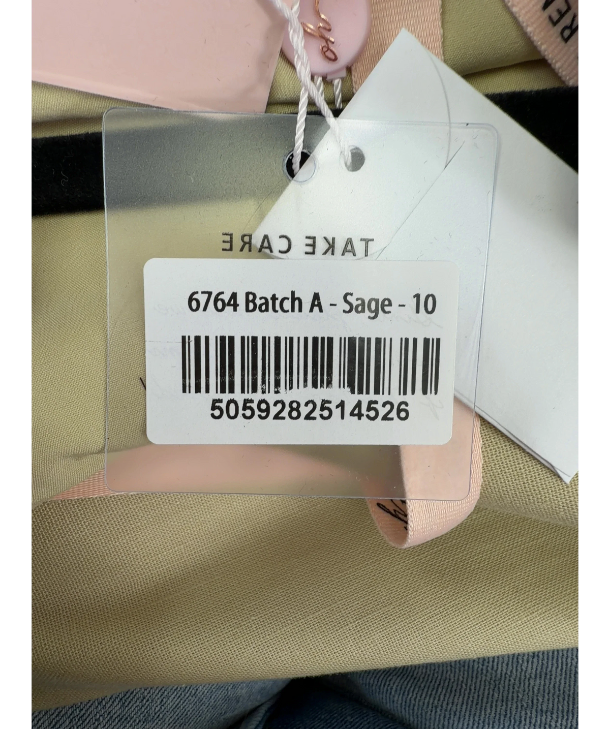 OH POLLY Green Colour, size UK 10 — care label
