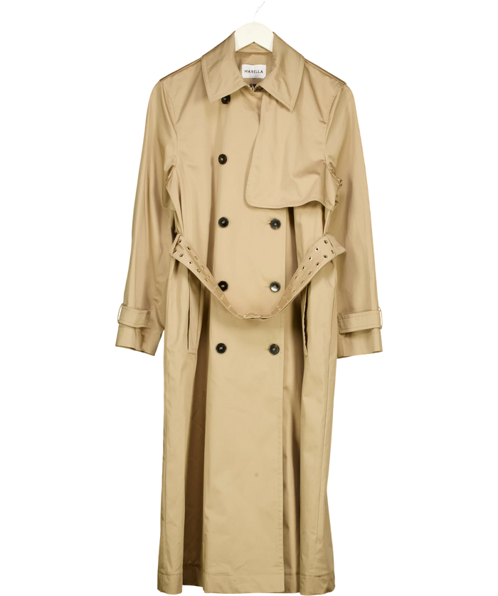 Marella Beige Double-Breasted Trench Coat UK 6