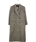 H&M Grey Grey Overcoat, size UK XS — front