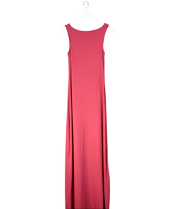 NA-KD Red Soft Line Boat Neck Sleeveless Maxi Dress, size UK S — front