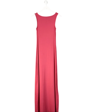 NA-KD Soft Line Boat Neck Sleeveless Maxi Dress Red UK S
