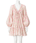 & OTHER STORIES Pink Flounced Mini Dress, size UK S — front