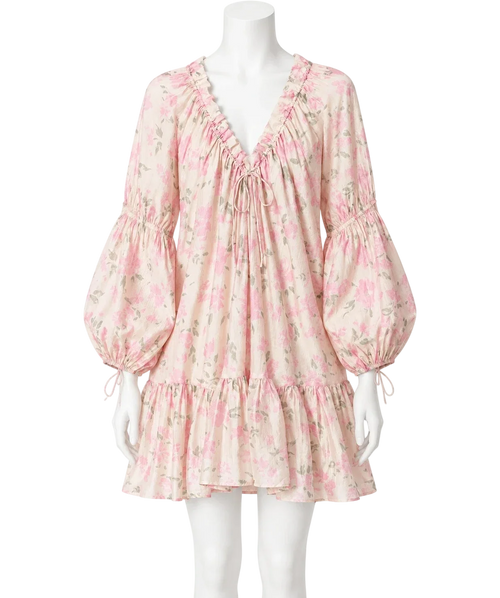 & OTHER STORIES Pink Flounced Mini Dress, size UK S — front