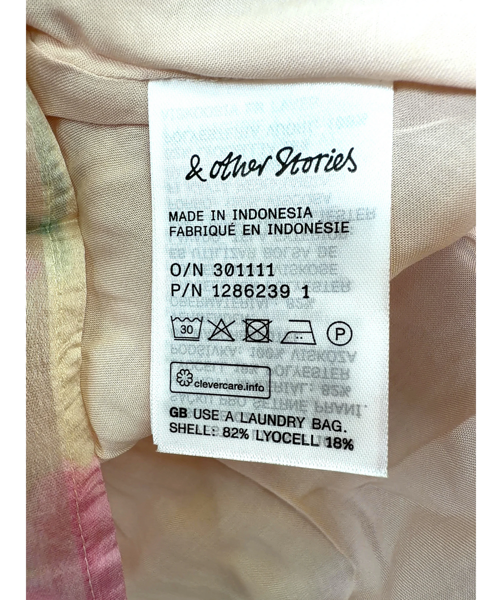& OTHER STORIES Pink Flounced Mini Dress, size UK S — label