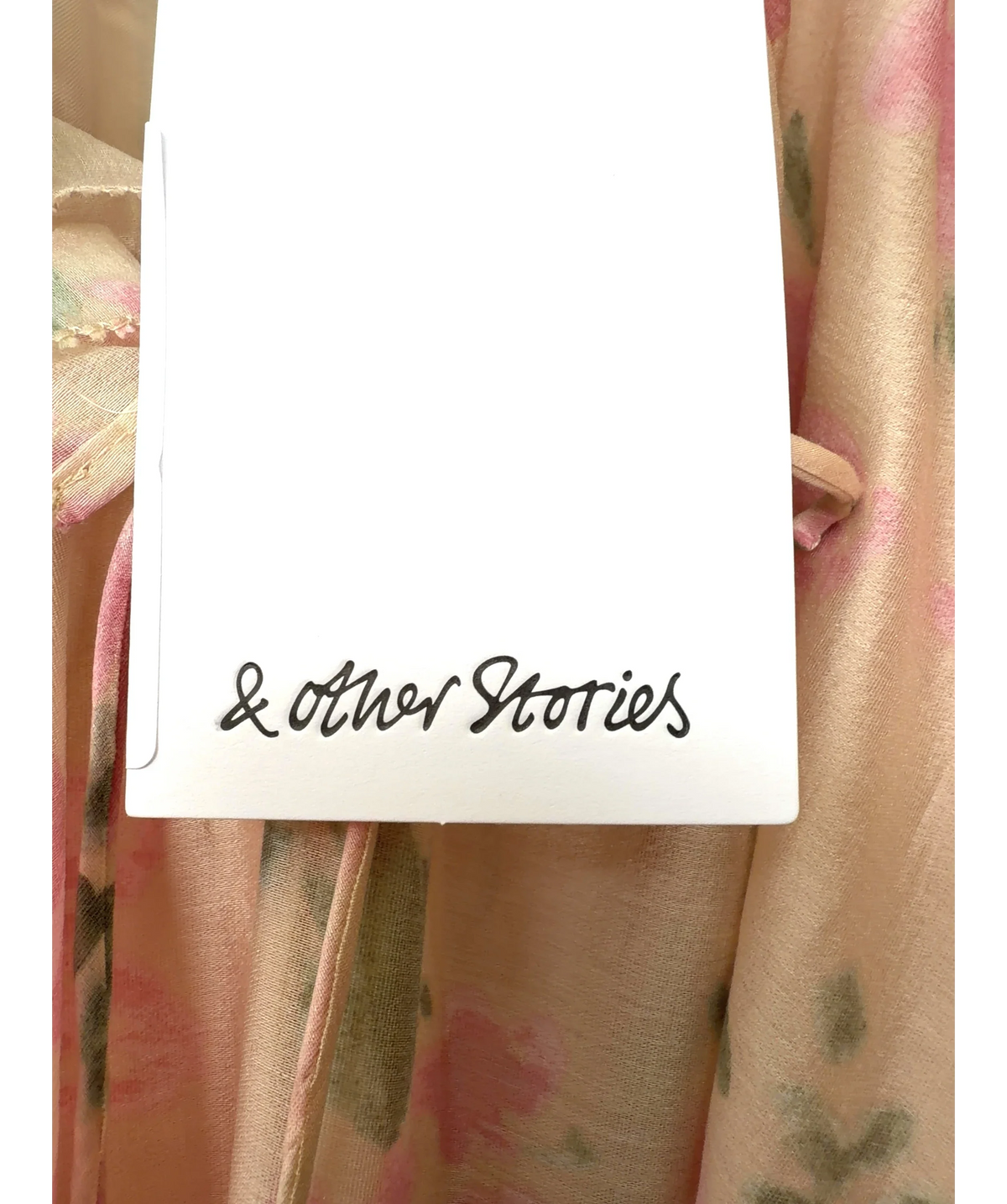 & OTHER STORIES Pink flounced mini dress, size UK XS — detail