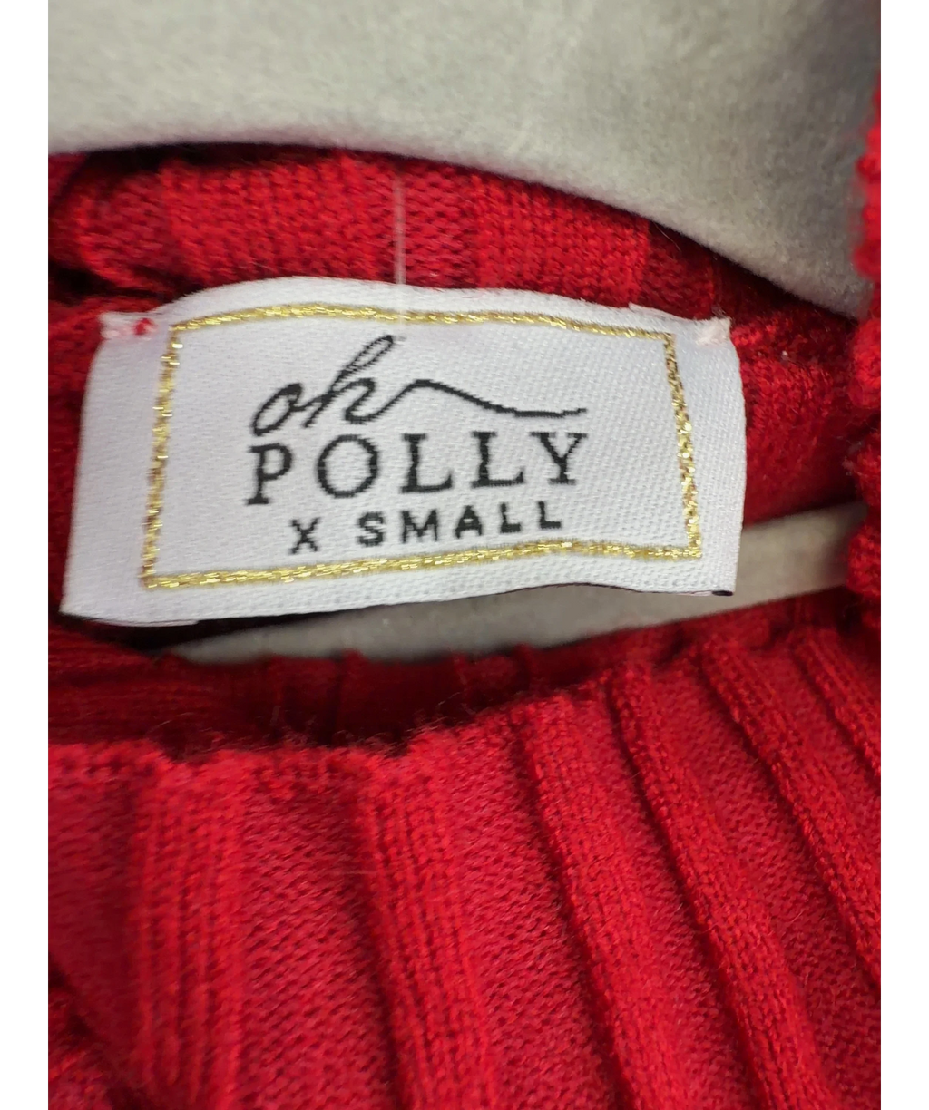 OH POLLY Red Colour, size UK XS — care label