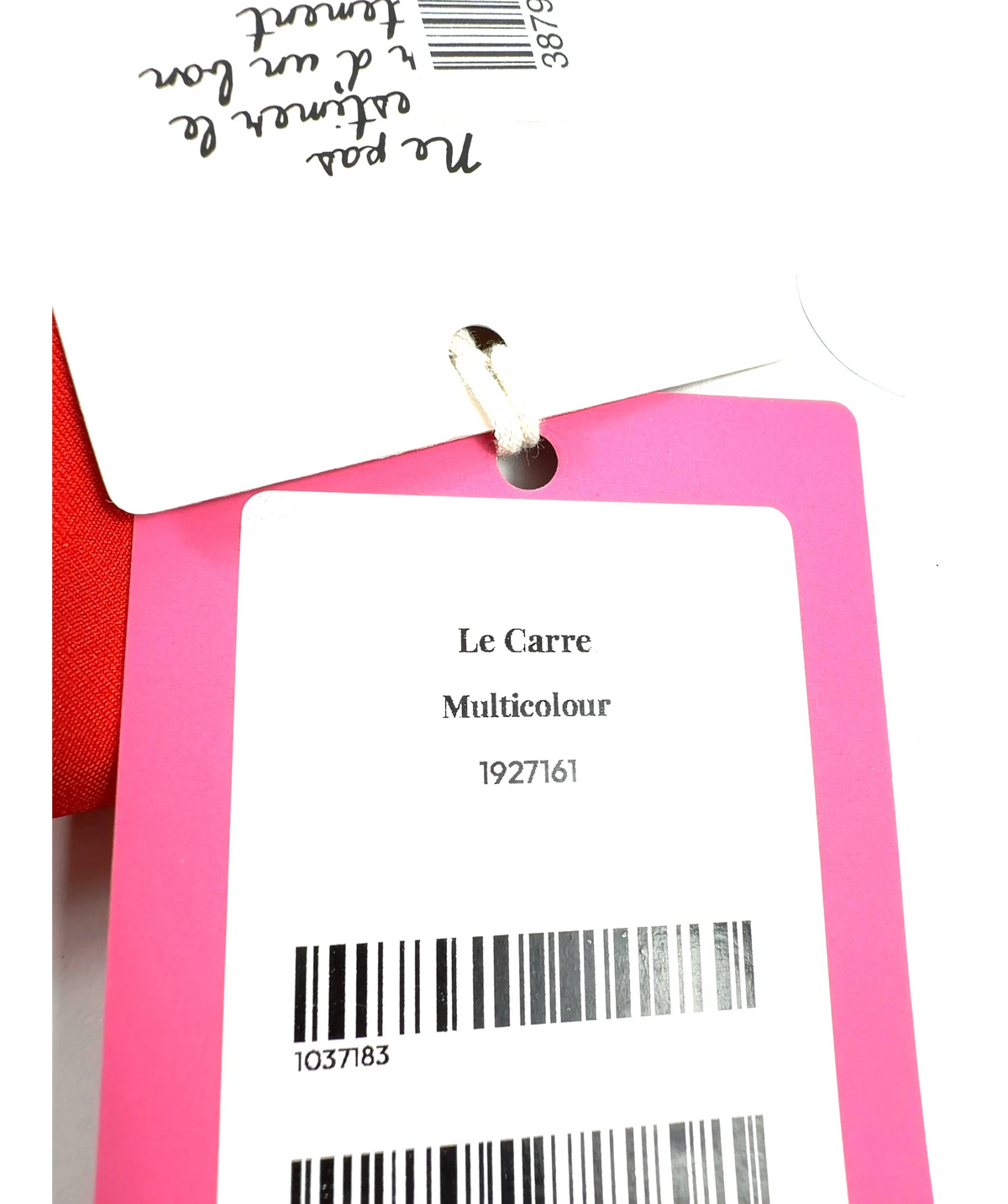 PALOME Multicoloured Le Carré Silk Scarf — label