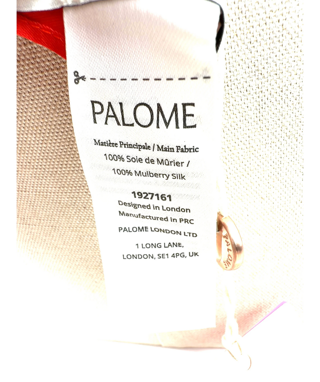 PALOME Multicoloured Le Carré Silk Scarf — care label