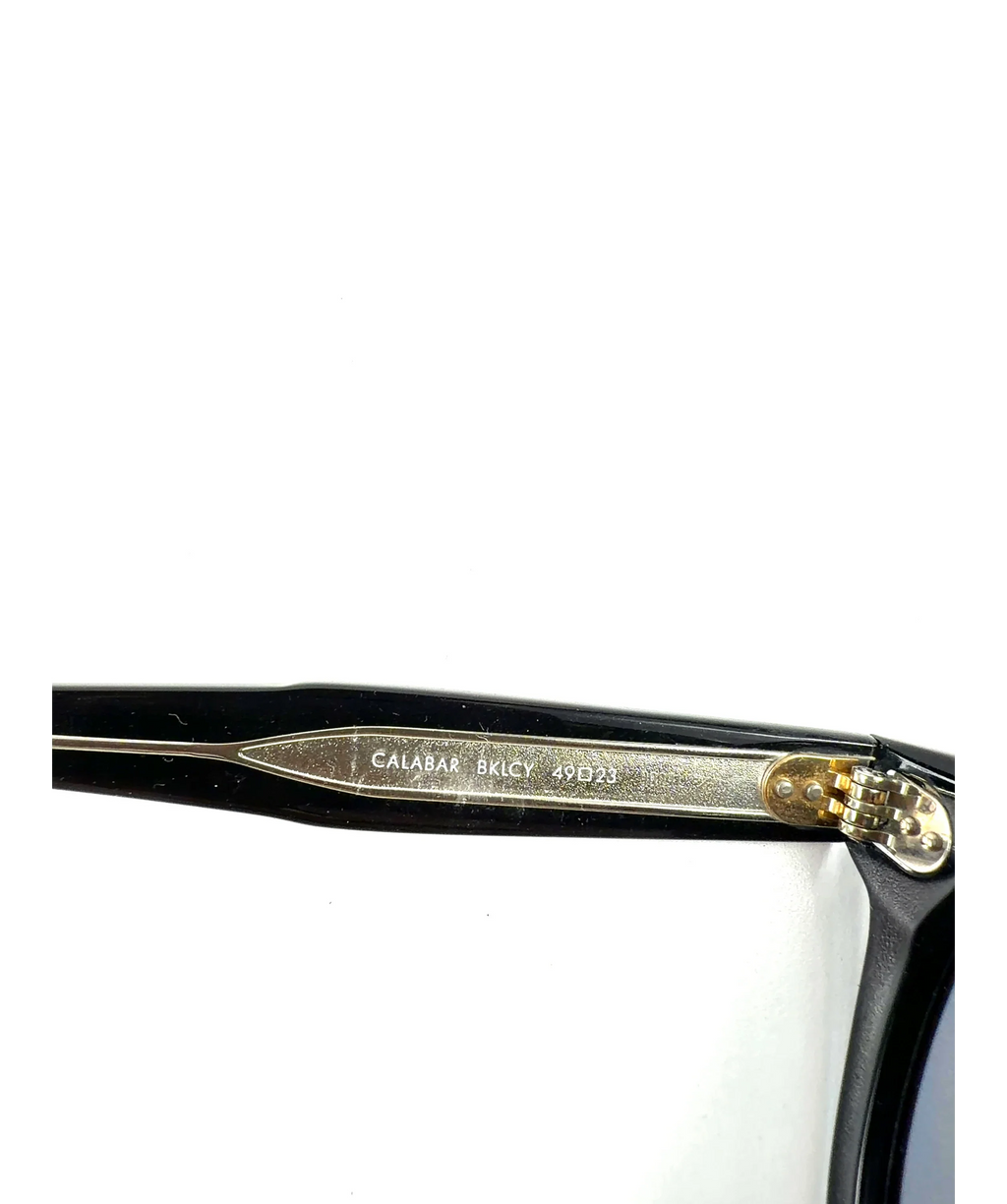 Garrett Leight California Black Calabar Sun — label