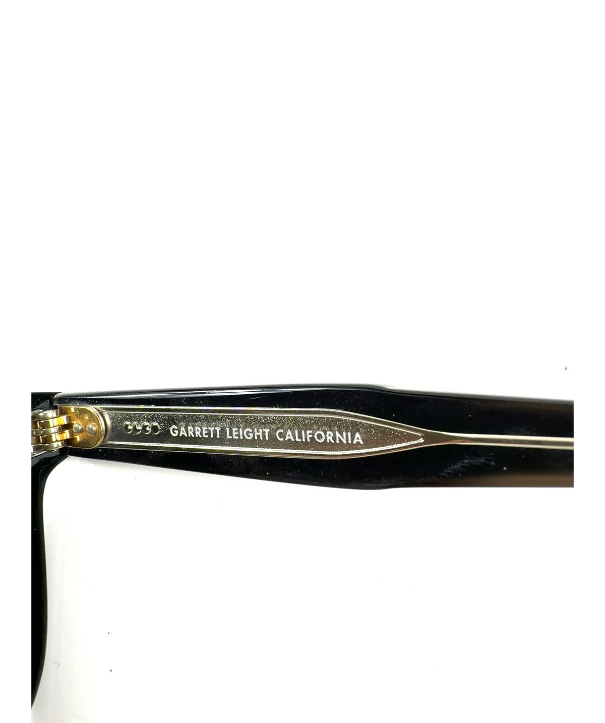 Garrett Leight California Black Calabar Sun — care label