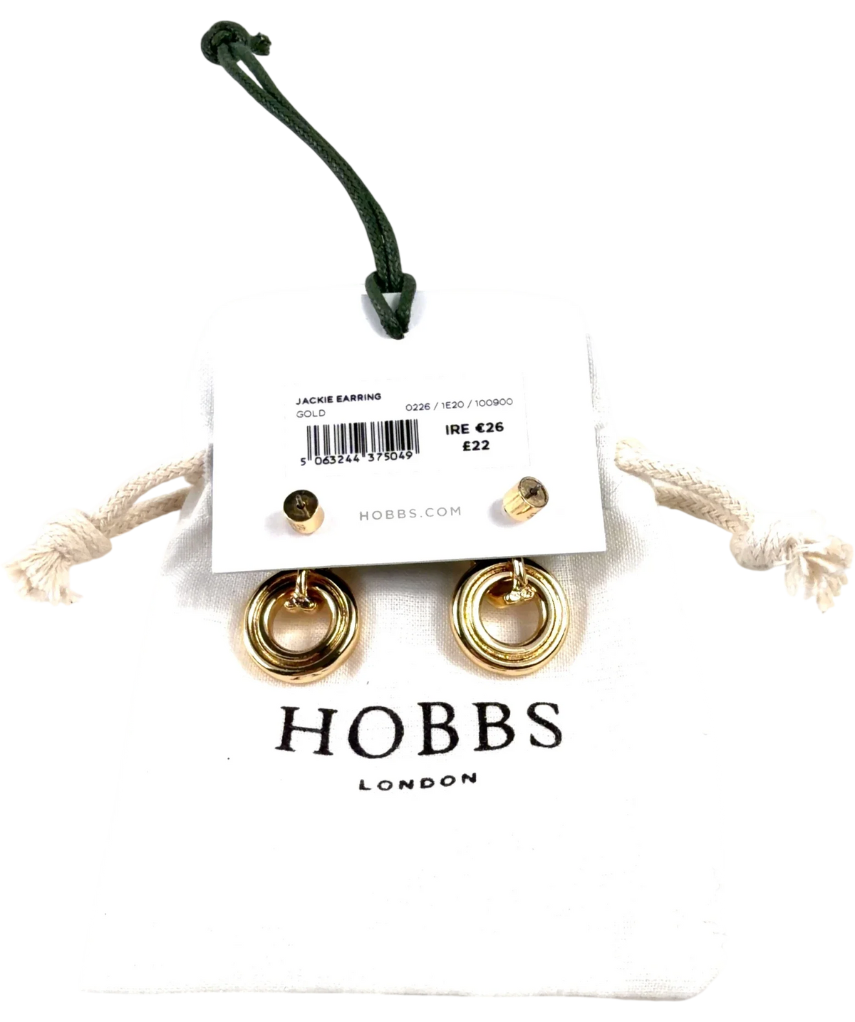 Hobbs gold Jackie Earring — back