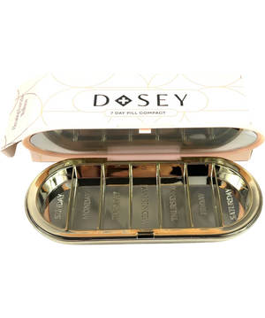DOSEY 7-Day Pill Holder Compact Pink