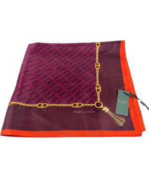 Hobbs Amy Silk Scarf Purple Chain Tassel