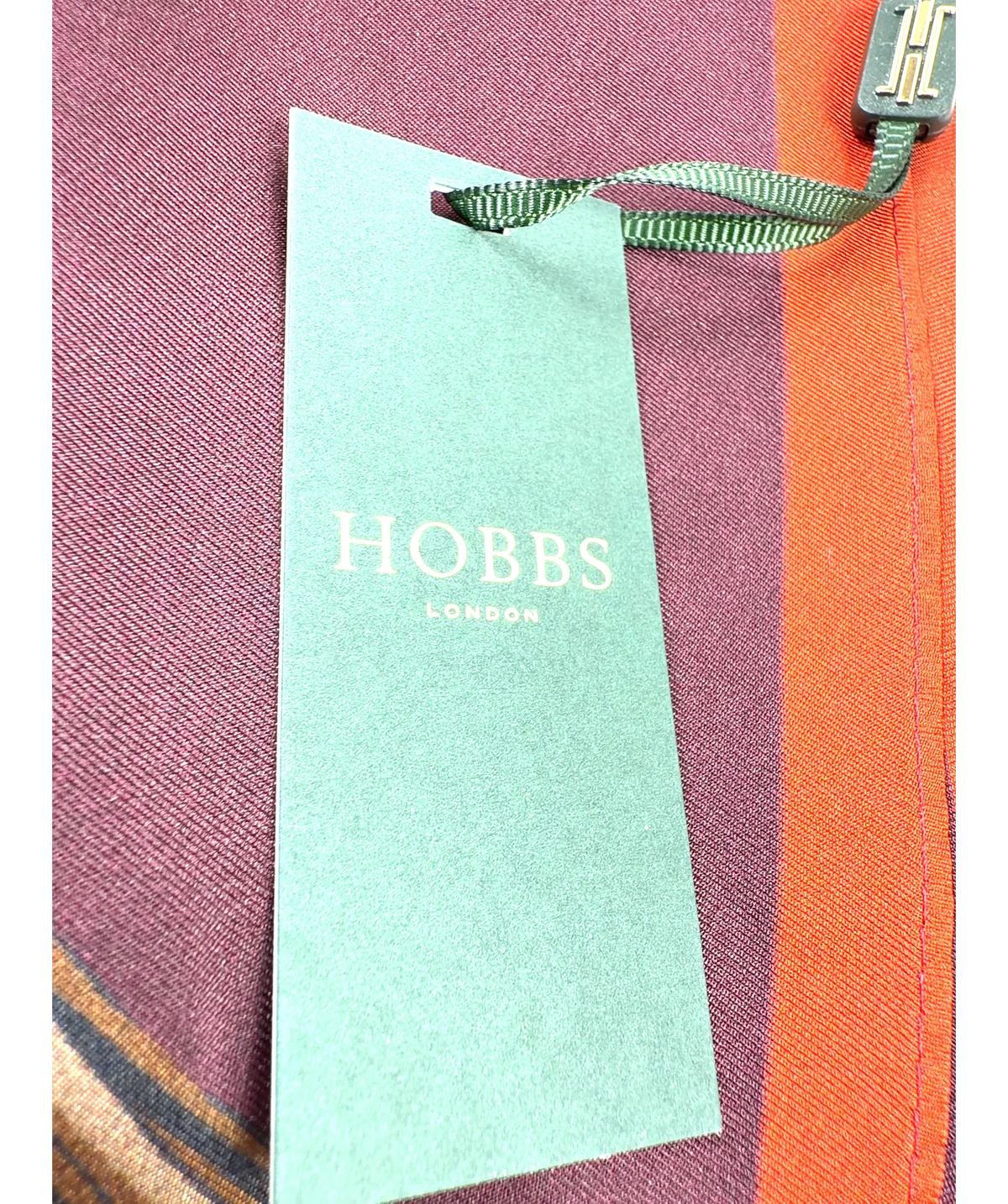 Hobbs Purple AMY SILK SCARF — detail