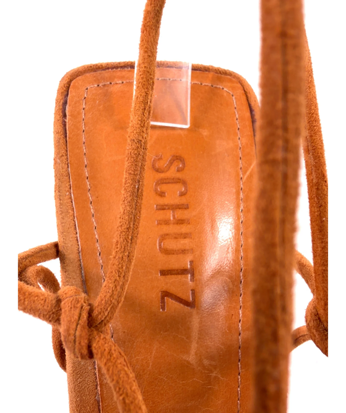 Schutz tan Pompeii Mid Heels, size UK 9.5 EU 42.5 👠 — care label