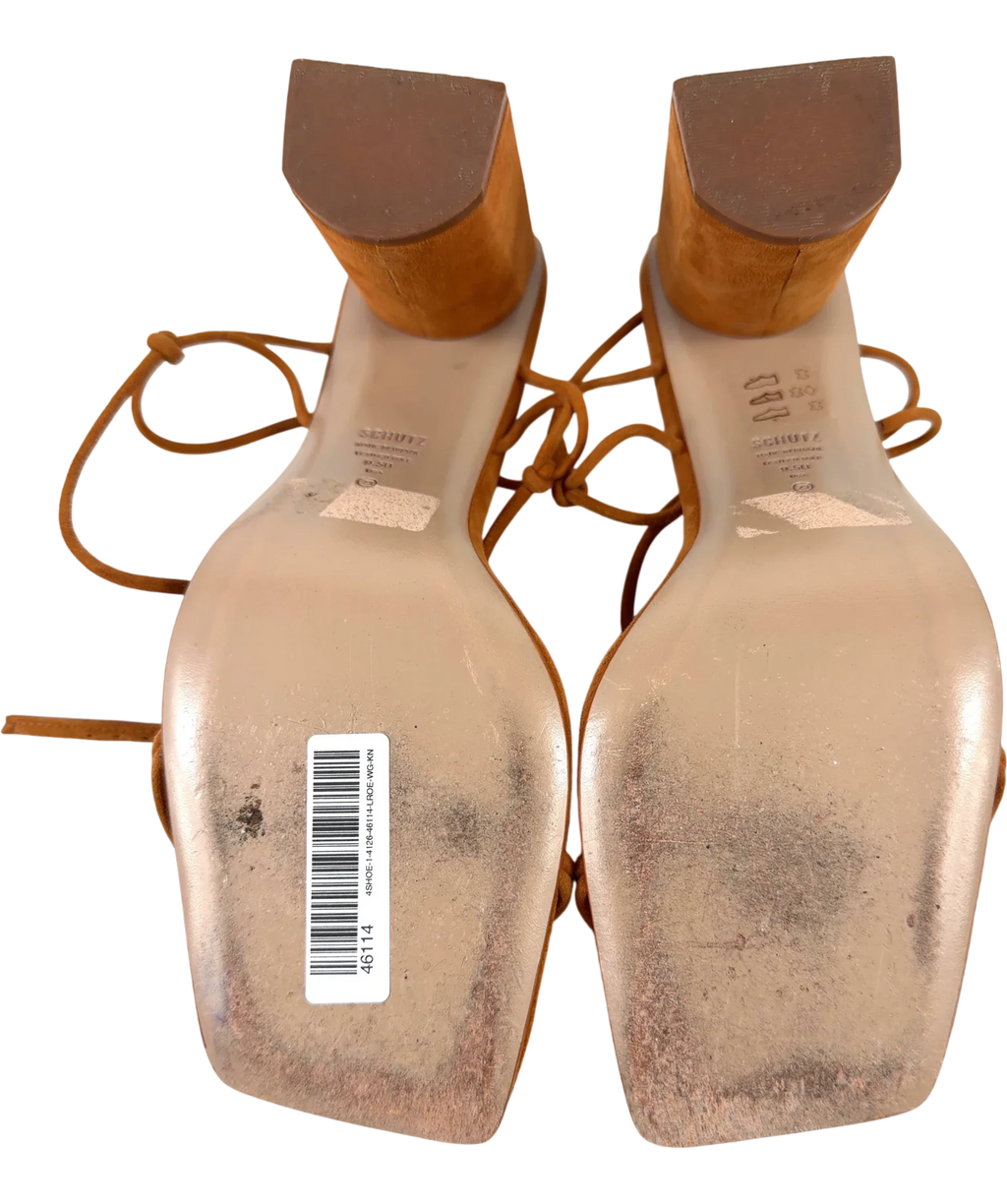Schutz tan Pompeii Mid Heels, size UK 9.5 EU 42.5 👠 — view 8